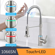 1066-Brush Nickel Kitchen Smart Touch Faucets