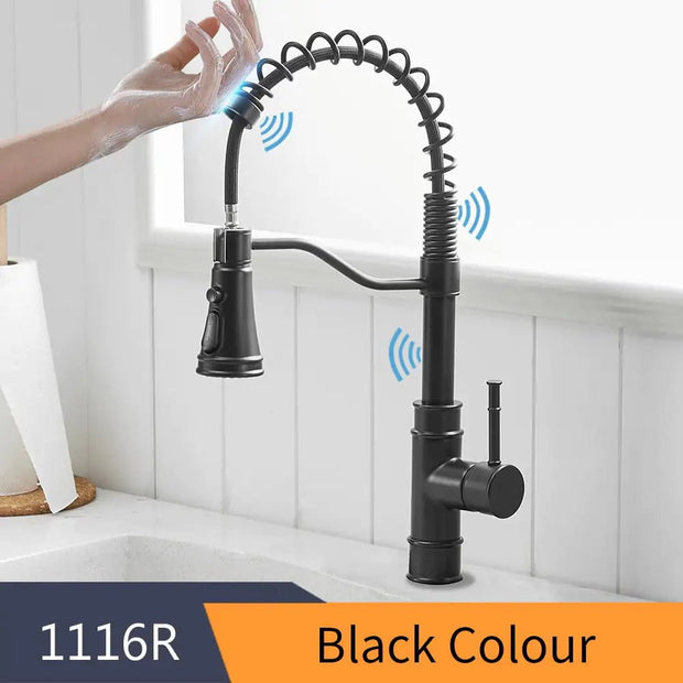 1116-Black Kitchen Smart Touch Faucets