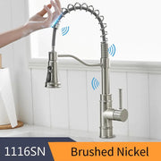 1116-Brush Nickel Kitchen Smart Touch Faucets