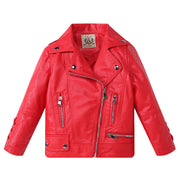 Boys And Girls Motorcycle Leather Jacket