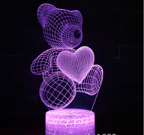 3D Lamp Acrylic USB LED Night Lights Neo White1 / 16 colors remote 3D Lamp Acrylic USB LED Night Lights Neon Sign Lamp