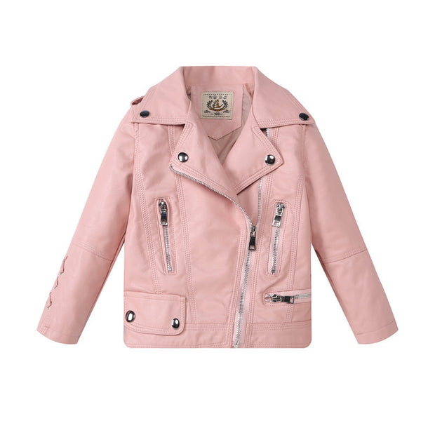 Boys And Girls Motorcycle Leather Jacket