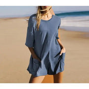 Blue / L Woman Casual Romper