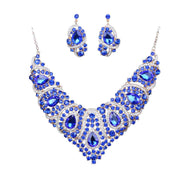 Bridal Necklace And Earring Set Blue Bridal Necklace And Earring Set