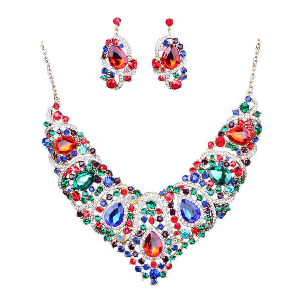 Bridal Necklace And Earring Set Color Bridal Necklace And Earring Set