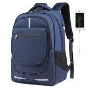 Business Backpack Blue USB Charging Business Backpack