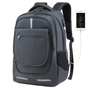 Business Backpack Grey USB Charging Business Backpack