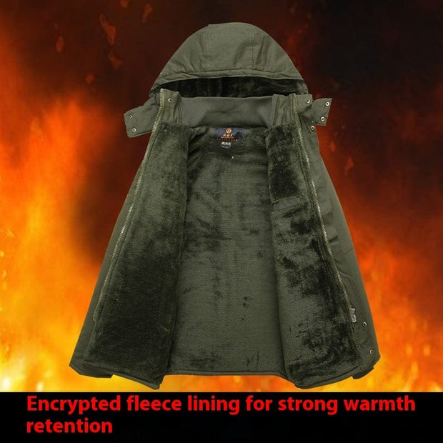 Camo Jacket Windproof And Cold-resistant Ultra-fine-meshed Thickening Velvet Lining Cotton-padded Jacket