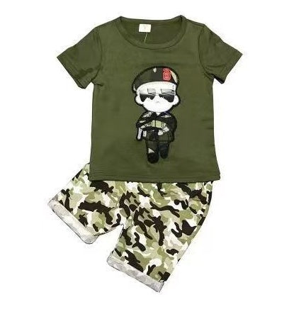 Boys Summer Camouflage Suit