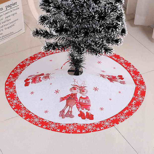 Christmas tree skirt WhiteRed / 90 cm Christmas tree skirt