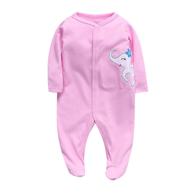 Cotton one-piece baby clothes 12m / ElephantA Cotton one-piece baby clothes