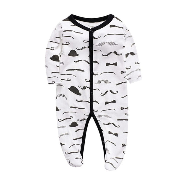 Cotton one-piece baby clothes 12m / Moustache Cotton one-piece baby clothes