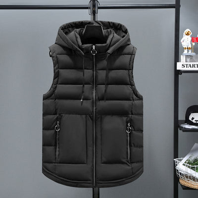 Cotton Padded Vest Black / 3XL Men's Autumn And Winter Thickened Cotton Padded Vest