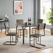 Dining Table Furniture Set Bronze 5-Piece Wood Table  4 Chairs,Modern Dining Table Furniture Set For Home, Kitchen, Dining Room,Dining Table And Chair