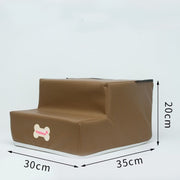 Dog Stairs Brown / 2 layers Dog Stairs Pet Ladder Sponge Steps