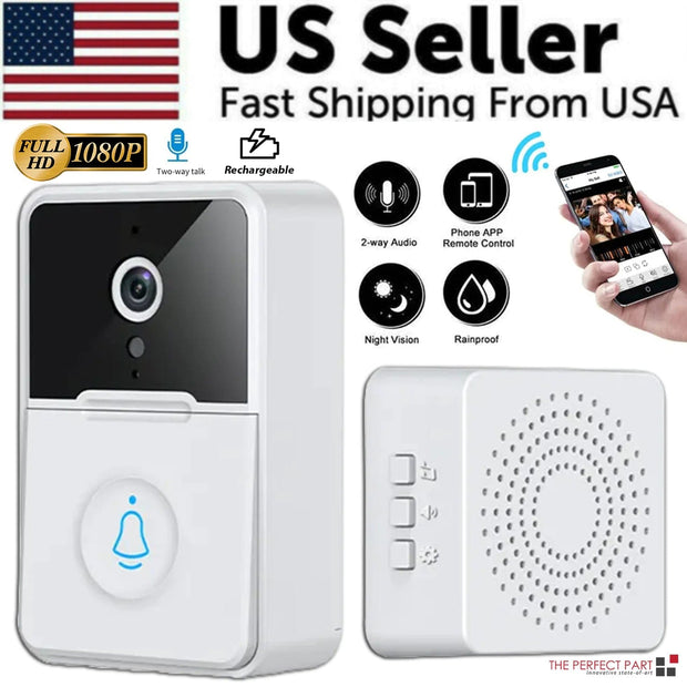 Doorbell Intercom Video Camera Wireless Security Smart WiFi Doorbell Intercom Video Camera Door Ring Bell Chime