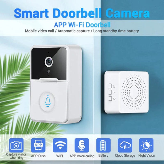 Doorbell Intercom Video Camera Wireless Security Smart WiFi Doorbell Intercom Video Camera Door Ring Bell Chime