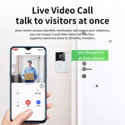 Doorbell Intercom Video Camera Wireless Security Smart WiFi Doorbell Intercom Video Camera Door Ring Bell Chime