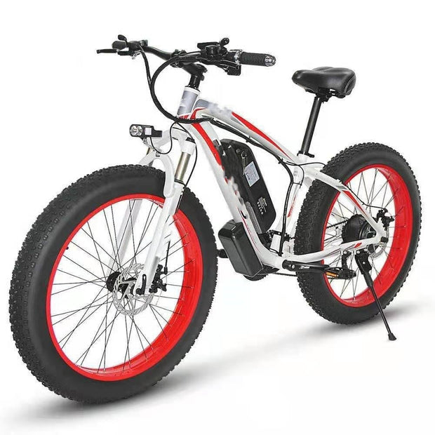 Electric Bicycle Red / AU Electric Bicycle Lithium Tram Snow Electric Mountain Bike 21 Speed