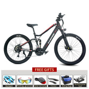 Electric Bike Off-Road Black red Electric Bike Off-Road Bicycle  Electric Mountain Bike - only available in Europe