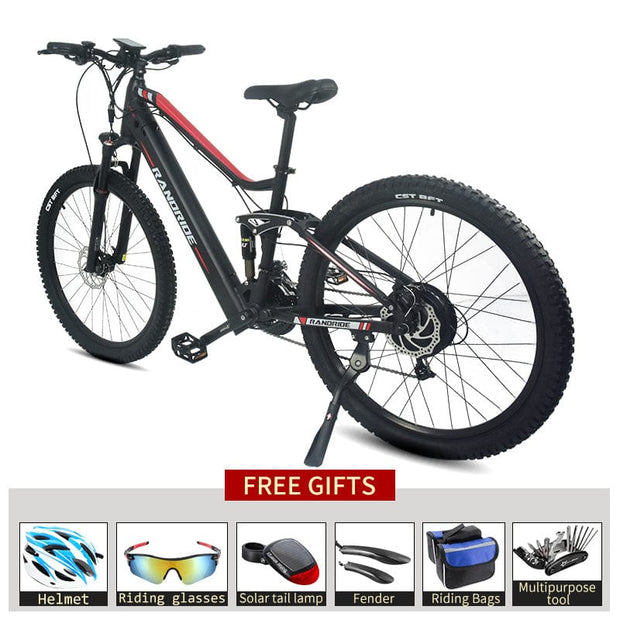 Electric Bike Off-Road Black red Electric Bike Off-Road Bicycle  Electric Mountain Bike - only available in Europe