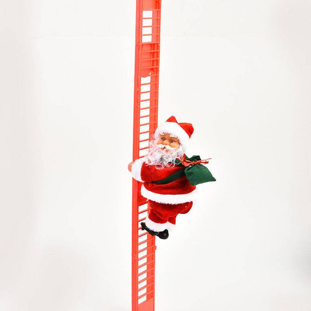 Electric Santa Claus Climbing Ladder Red Ladder Electric Santa Claus Climbing Ladder