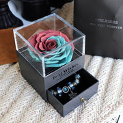 Eternal Flower Rose Red blue Eternal Flower Rose Jewelry Box for Valentines Day