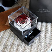 Eternal Flower Rose Red white Eternal Flower Rose Jewelry Box for Valentines Day