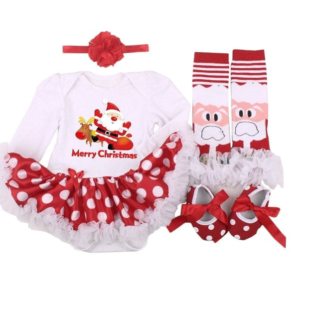 Four-piece Christmas Gift Newborn B / L Four-piece Christmas Gift Newborn Clothing Set Baby