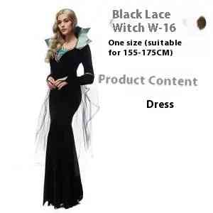 Girl Halloween costumes Black lace W16 / One size Girl Halloween Costumes