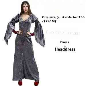 Girl Halloween costumes Grey court dress W105 / One size Girl Halloween Costumes