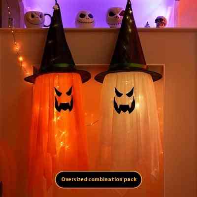 Halloween Decoration Glowing Ghost Party White And Orange Halloween Decoration Glowing Ghost Party Supplies