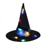 Halloween Witch Hat With LED Lights Black / Glow Halloween Witch Hat With LED Lights