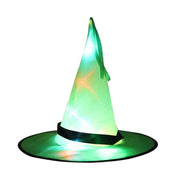 Halloween Witch Hat With LED Lights Green / Glow Halloween Witch Hat With LED Lights