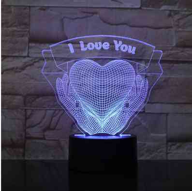 Hands Holding Love 16color / Remote control Valentines Day Gift Hands Holding Love 3D Night Light