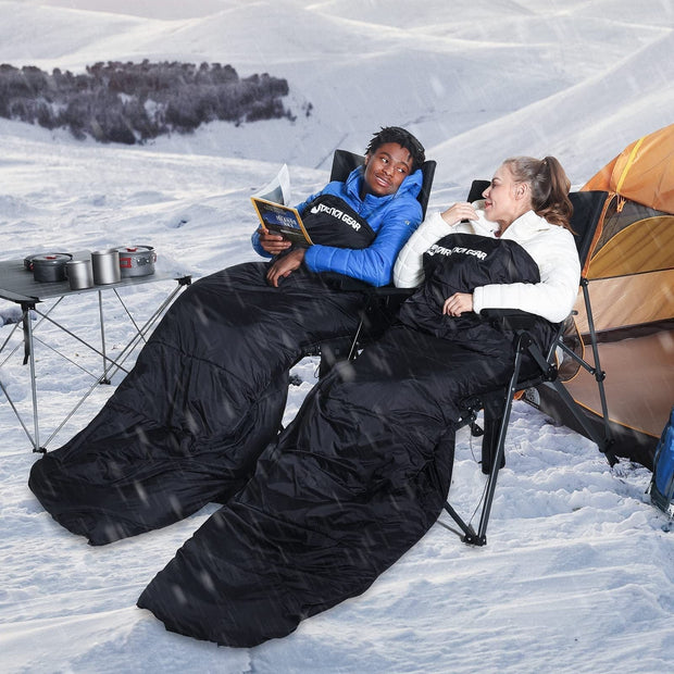 Heated Sleeping Bag Black ANTARCTICA GEAR Heated Sleeping Bag, 5pcs Heating Areas Sleeping Bags 3 Adjustable Heating Levels Cold Weather Sleeping Bag For All Season Hiking & Camping