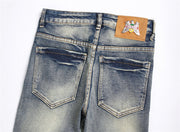 Jeans Patch Retro Jeans Patch Retro Blue Slim Fit Men