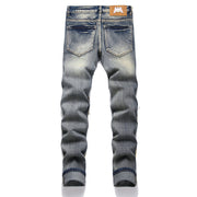 Jeans Patch Retro Jeans Patch Retro Blue Slim Fit Men