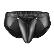 Leather Briefs 2XL / Black Men's Close-fitting Matte Leather Briefs