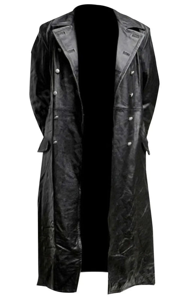 Leather Trench Coat Black Leather Trench Coat