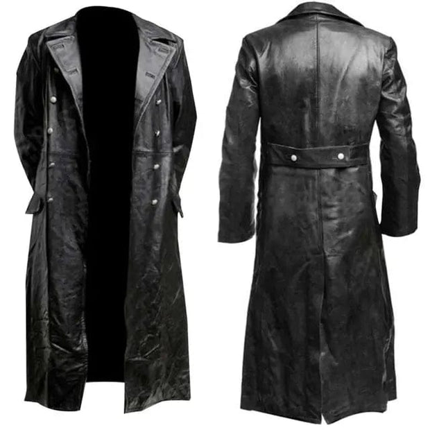 Leather Trench Coat Black Leather Trench Coat