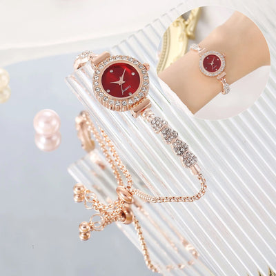 Luxury Women's Watch Gold Fashion Luxury Women's Watch Gold Fine Strap Ladies Watch For Bracelet Female Wrist Watch Women Clock Relojes Fashion Jewelry