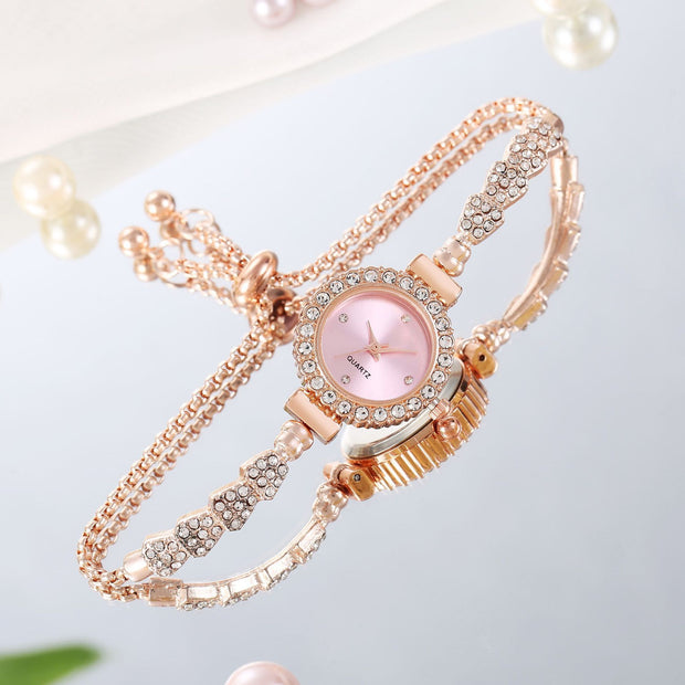 Luxury Women's Watch Gold Pink Fashion Luxury Women's Watch Gold Fine Strap Ladies Watch For Bracelet Female Wrist Watch Women Clock Relojes Fashion Jewelry