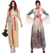 Male and female adult bride and groom Ha Male and female adult bride and groom Halloween costumes