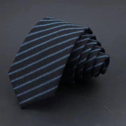 Men's Business Fashion Striped Solid Col Blue On Black Ground Thickened Sanded Fabric Hand Hit Men's Business Fashion Striped Solid Color Tie Cotton Formal Wear