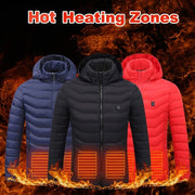 New Heated Jacket New Heated Jacket Coat USB Electric Jacket Cotton Coat Heater Thermal Clothing Heating Vest Men's Clothes Winter