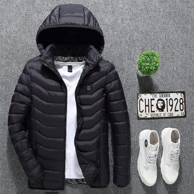 New Heated Jacket New Heated Jacket Coat USB Electric Jacket Cotton Coat Heater Thermal Clothing Heating Vest Men's Clothes Winter