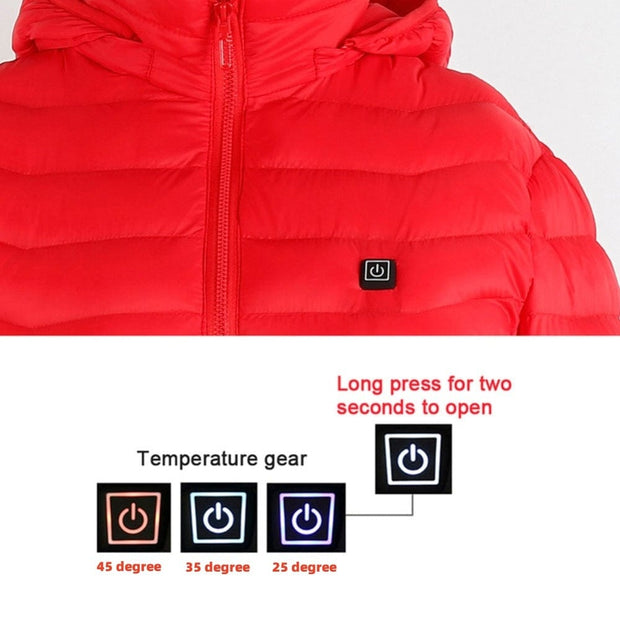 New Heated Jacket New Heated Jacket Coat USB Electric Jacket Cotton Coat Heater Thermal Clothing Heating Vest Men's Clothes Winter