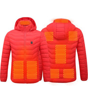 New Heated Jacket Red Zone8 / 2XL New Heated Jacket Coat USB Electric Jacket Cotton Coat Heater Thermal Clothing Heating Vest Men's Clothes Winter