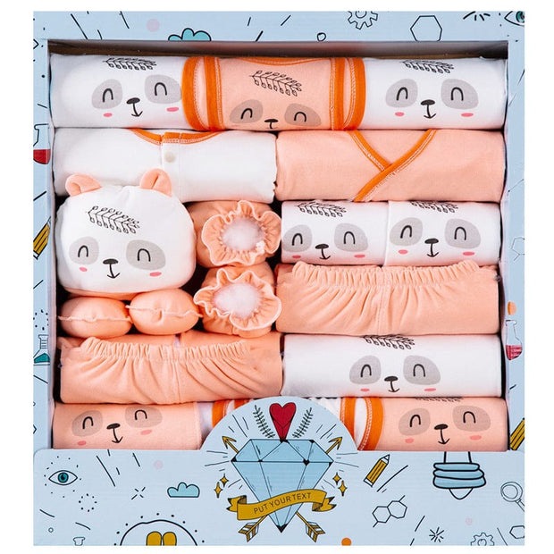 Newborn Gift Box Set Orange / Newborn / A Baby Clothes Cotton Newborn Gift Box Set